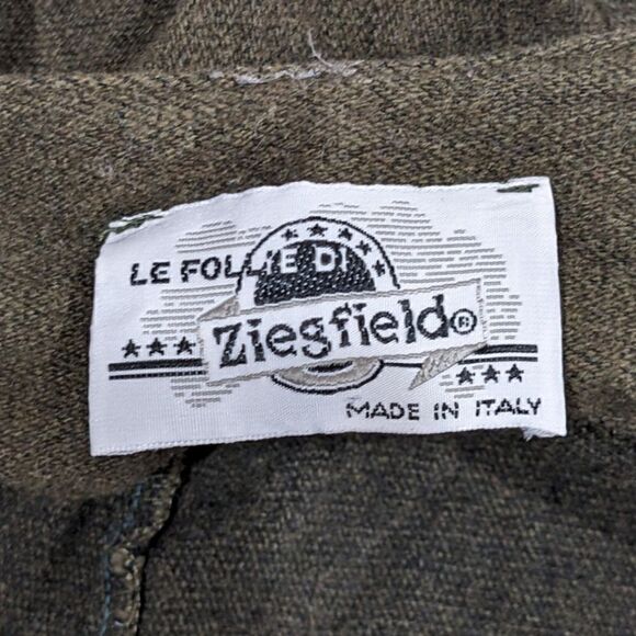 Vtg Le Follie Di Ziefield Italy Womens Olive Green Zip up Wool Blend Jacket Sz S - Picture 7 of 7